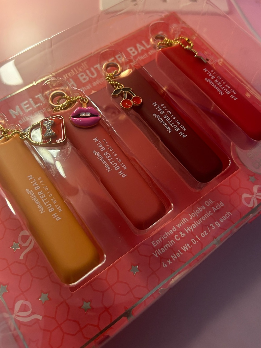 Naturewell Mood Melts Butter Lip Balm With Charms NIB
